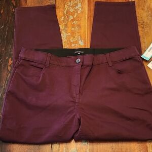NWT size 16 Burgundy Pants Violets & Roses Stitch Fix